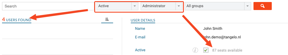 License count detail
