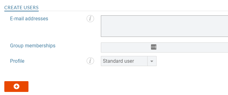 Group memberships in Create user dialog