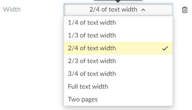 Table width setting