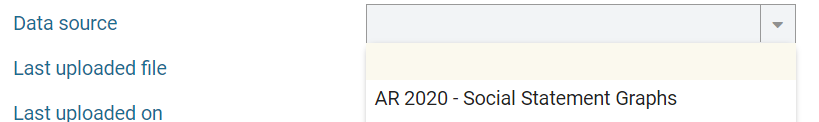 Select data source to upload to