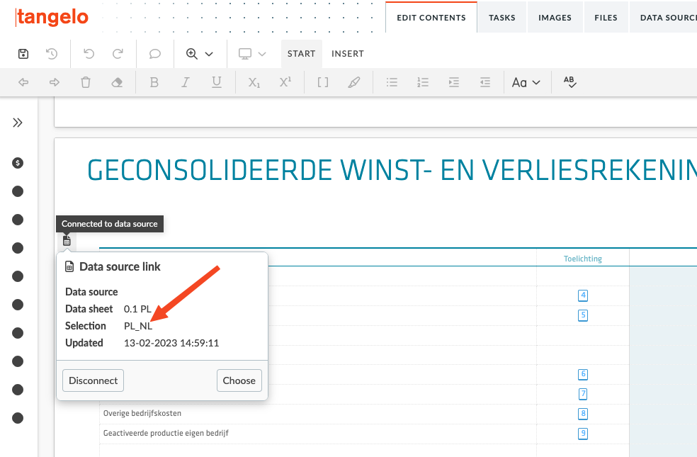 Table link definition using the PL_NL named range