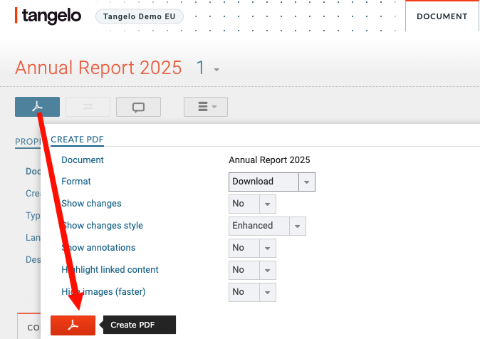 Generate PDF file